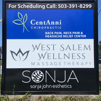 CentAnni Chiropractic - Our sign on the corner of Edgewater and Eola - Chiropractors Near Me - Salem, Oregon CentAnni Chiropractic - Our sign on the corner of Edgewater and Eola - Chiropractors Near Me - Salem, Oregon