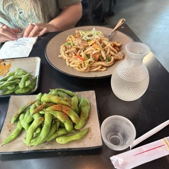 Kujira - Edamame  &  K2. Yaki Udon (add chicken) - Ramen Near Me - Fort Collins, Colorado