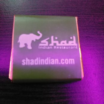 Shad Indian Restaurant - Chocolate given to us while we paid the check - Indian Near Me - London, XGL Shad Indian Restaurant - Chocolate given to us while we paid the check - Indian Near Me - London, XGL