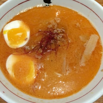 Sansotei Ramen - spicy tantan (pork belly, egg, bean sprouts, bamboo shoot, and green onion), quite spicy! - Ramen Near Me - Toronto, Ontario Sansotei Ramen - spicy tantan (pork belly, egg, bean sprouts, bamboo shoot, and green onion), quite spicy! - Ramen Near Me - Toronto, Ontario