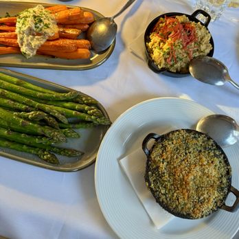 19 Raw - Carrots, Asparagus, Grits & Creamed Spinach - Seafood Near Me - Edgartown, Massachusetts