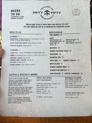 Menu photo 4 Fifty Fifty Brewing Truckee, CA