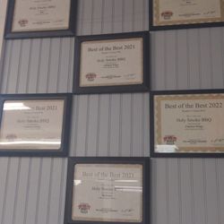 Holy Smoke BBQ - Lots of awards