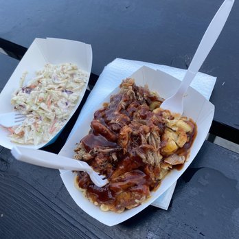 Barbaric BBQ - Cole slaw and pulled pork Mac and cheese - Food Trucks Near Me Barbaric BBQ - Cole slaw and pulled pork Mac and cheese - Food Trucks Near Me