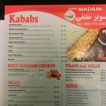 Madani - a menu for a fast food restaurant - Butcher Near Me - Richmond Hill, Ontario Madani - a menu for a fast food restaurant - Butcher Near Me - Richmond Hill, Ontario