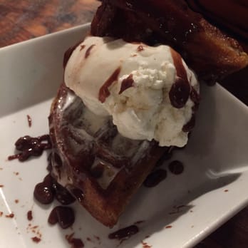 The Parlor - butter fried waffle (served with cinnamon sugar, Nutella, and vanilla ice cream) - Pizza Near Me - Dobbs Ferry, New York The Parlor - butter fried waffle (served with cinnamon sugar, Nutella, and vanilla ice cream) - Pizza Near Me - Dobbs Ferry, New York