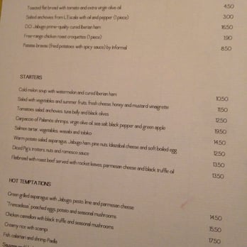 Informal - menu 2 - Catalan Near Me - Barcelona, B Informal - menu 2 - Catalan Near Me - Barcelona, B