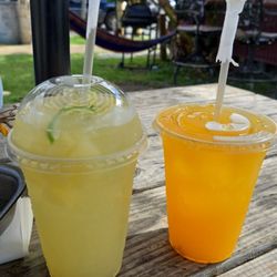 Yair’s Pinchos - Pineapple Limeade and Passion Fruit Juice