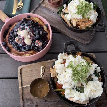 Sugar and Scribe  - Healthy Skillet and Blueberry Love Pancakes - Bakeries Near Me - La Jolla, California