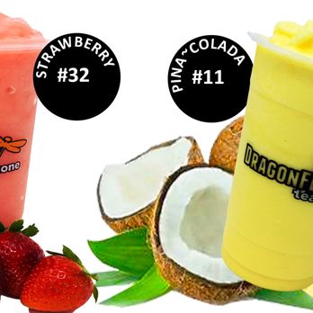 Dragonfly Tea Zone - Strawberry and Pina~Colada Smoothies - Juice Bars & Smoothies Near Me - Independence, Missouri