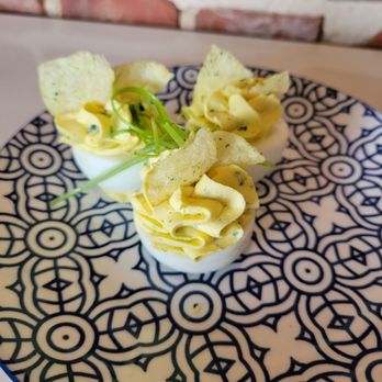 Frazier Five & Dime - Sour cream n onion deviled eggs - New American Near Me - Chattanooga, Tennessee