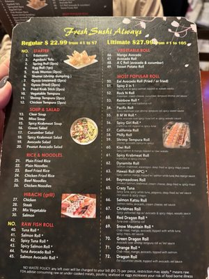 Menu photo 7 Sushi X Jacksonville, FL