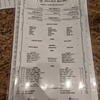 Cafe Istanbul - Drinks menu. - Turkish Near Me - Dublin, Ohio Cafe Istanbul - Drinks menu. - Turkish Near Me - Dublin, Ohio
