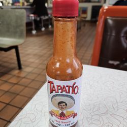 Butcher Block Cafe - Tapatio salsa picante (the only hot sauce available)