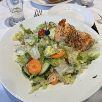 The Boathouse - Salad with GRILLED SALMON - Seafood Near Me - Orlando, Florida The Boathouse - Salad with GRILLED SALMON - Seafood Near Me - Orlando, Florida