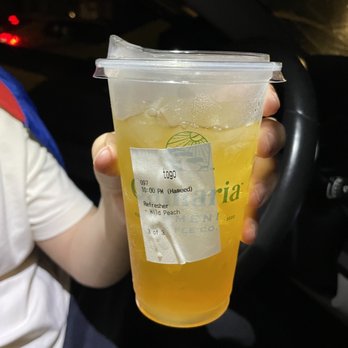 Qamaria Coffee - Peach refresher - Coffee & Tea Near Me - Fullerton, California