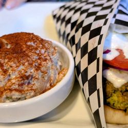Kalamata - Falafel pita and potato salad