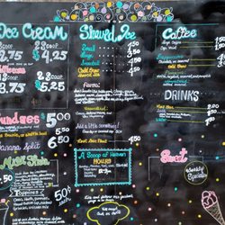 A Scoop of Heaven - A Scoop of Heavens Menu Board