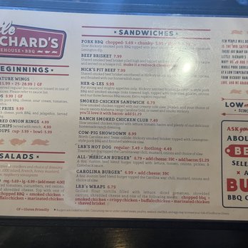 Little Richard's Barbeque - Menu - Barbeque Near Me - Walkertown, North Carolina Little Richard's Barbeque - Menu - Barbeque Near Me - Walkertown, North Carolina