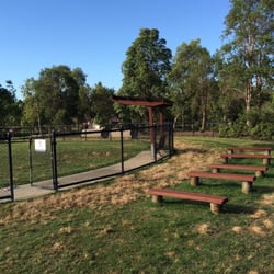 Woodside Park - Fenced dog run area with outer doggie obstacle course!
