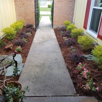 To's Lawn & Landscaping - Full walkway. Filled in, plants, mulch. - Landscaping Near Me - Belle Chasse, Louisiana To's Lawn & Landscaping - Full walkway. Filled in, plants, mulch. - Landscaping Near Me - Belle Chasse, Louisiana