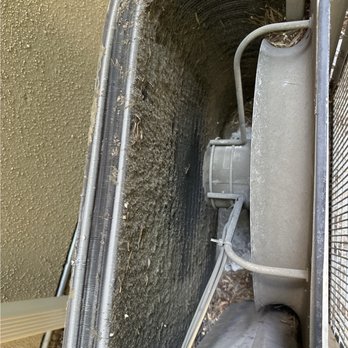 Lorenzo Heating & Cooling - Condenser unit before cleaning - Heating & Air Conditioning/HVAC Near Me Lorenzo Heating & Cooling - Condenser unit before cleaning - Heating & Air Conditioning/HVAC Near Me
