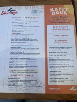 Menu photo 2 Simmzy's Manhattan Beach, CA