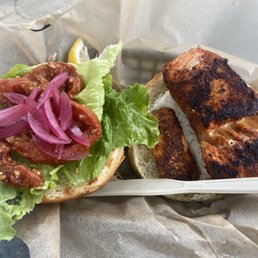 Cajun Salmon Sandwich