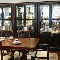 Thomasville of Moorestown - Beautiful display of Ernest Hemingway Masai curio cabinets