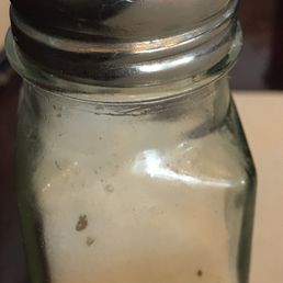 The dirty salt with particles in it The dirty salt with particles in it