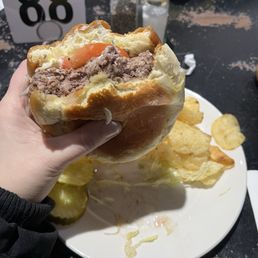 Burger with lettuce tomato and mayo Burger with lettuce tomato and mayo