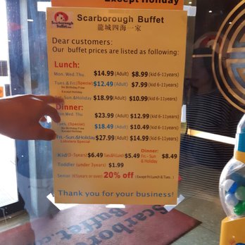 Scarborough Buffet - Pricing Aug 2018 - Buffets Near Me - Scarborough, Ontario