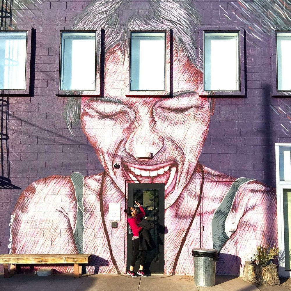 Giant Coffee - The mural at the back - Coffee & Tea Near Me - Phoenix, Arizona