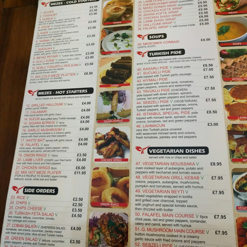 Istanbul Restaurant - Menu 3 - Turkish Near Me - Leicester, LEC