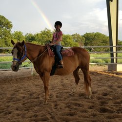 YMCA Camp Carter - Rainbow over a riding lesson