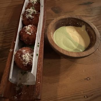 Lechon - White Corn and Cheese Fritters - Tapas Bars Near Me - Portland, Oregon Lechon - White Corn and Cheese Fritters - Tapas Bars Near Me - Portland, Oregon