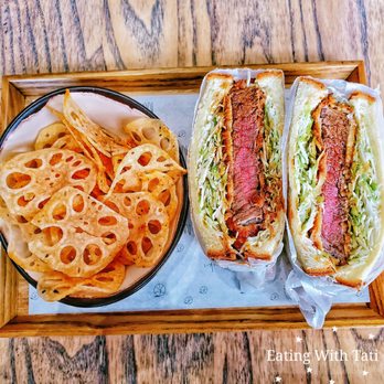 Momonoki - Steak katsu sando with lotus chips - Cafes Near Me - Atlanta, Georgia