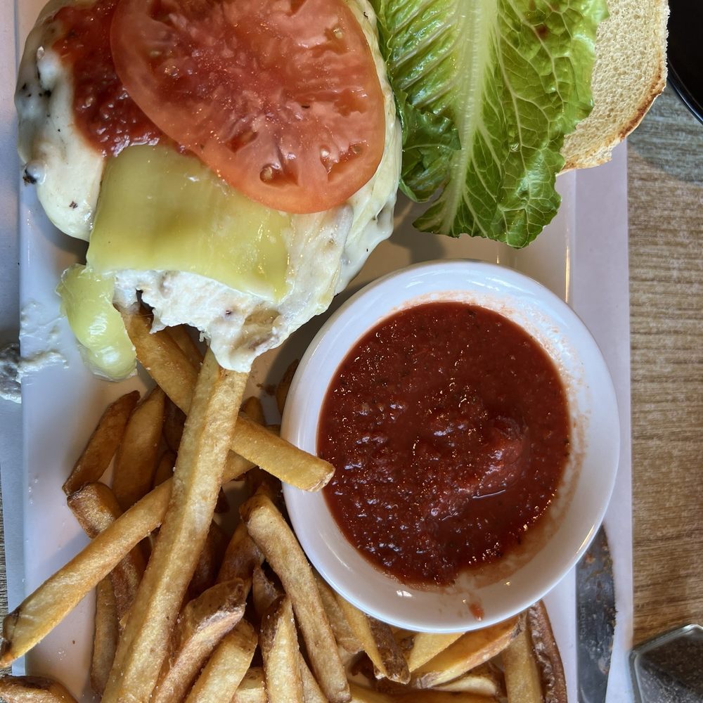 Indian Falls Log Cabin Restaurant - Stuffed pepper burger - Burgers Near Me - Corfu, New York Indian Falls Log Cabin Restaurant - Stuffed pepper burger - Burgers Near Me - Corfu, New York