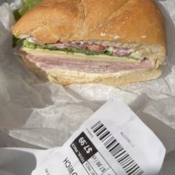 LaBonne's Markets - Ham cheese sandwich with mayo lettuce and tomato. Look at that stack of meat and cheese.