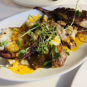 Anna's Table - Grilled octopus was delicious. And food portion for appetizer.  Bone marrow with quail egg is decadent - Bars Near Me - Leominster, Massachusetts