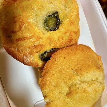 Woodyard Bar-B-Que - Jalapeño corn muffin  Honey muffin - Barbeque Near Me - Kansas City, Kansas