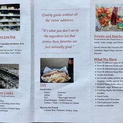 Karen's Country Kitchen - Inside of brochure