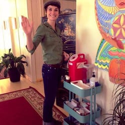 An acupuncturist in her natural setting.