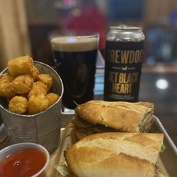 Roff School Tavern - Monica's suggestion to order the Bahn Mi with crispy tater tots!!