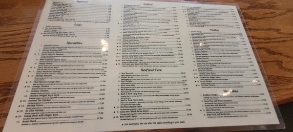 Menu photo 2 Lotus Hunan Austin, TX