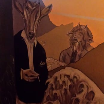 The Surly Goat - Wall mural, up close - Pubs Near Me - West Hollywood, California The Surly Goat - Wall mural, up close - Pubs Near Me - West Hollywood, California