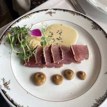 Roy's at Pebble Beach - ROY'S ORIGINAL BLACKENED RARE AHI gluten free - Asian Fusion Near Me - Pebble Beach, California Roy's at Pebble Beach - ROY'S ORIGINAL BLACKENED RARE AHI gluten free - Asian Fusion Near Me - Pebble Beach, California