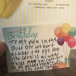The unprofessional chicken scratch written on a card. The unprofessional chicken scratch written on a card.
