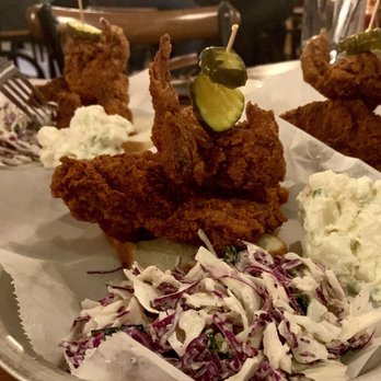 Tumble 22 Chicken Joint - Mo'hot white meat meal with kale slaw and potato salad - Chicken Wings Near Me - Austin, Texas Tumble 22 Chicken Joint - Mo'hot white meat meal with kale slaw and potato salad - Chicken Wings Near Me - Austin, Texas