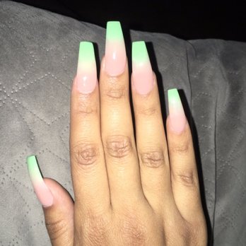 In Style Nail Spa - Nails done by "Lily" Green ombré - Nail Salons Near Me - Paramount, California In Style Nail Spa - Nails done by "Lily" Green ombré - Nail Salons Near Me - Paramount, California
